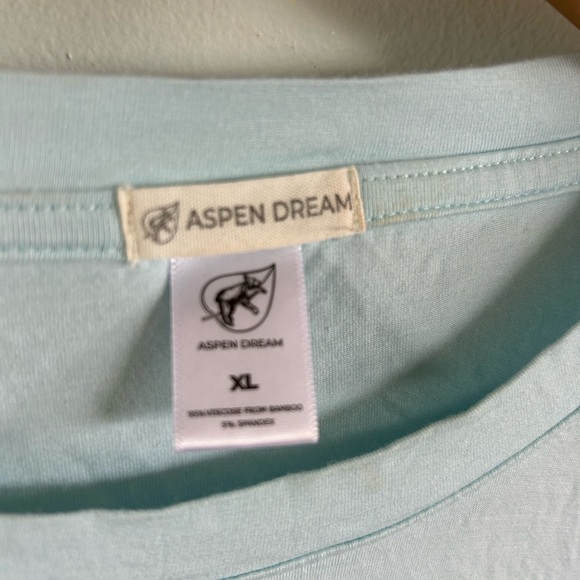 Aspen Dream Womens Pajamas Short Shirt Set Size XL Blue - Picture 4 of 7